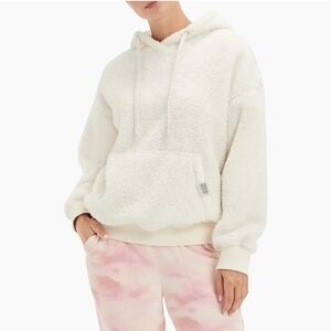 Ugg Loyra Cream White Sherpa Pullover Hoodie Sweater